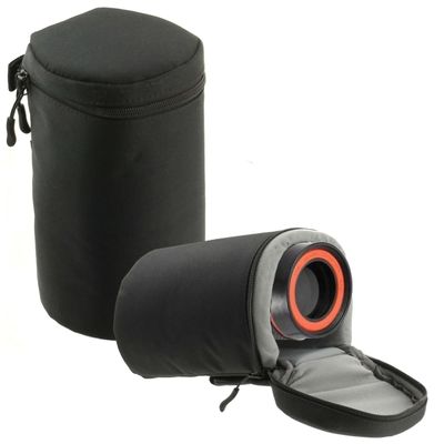Navitech Black Water Resistant Camera Lens Protective Case Pouch - Compatible with Samyang XP 14mm F2.4 Lens