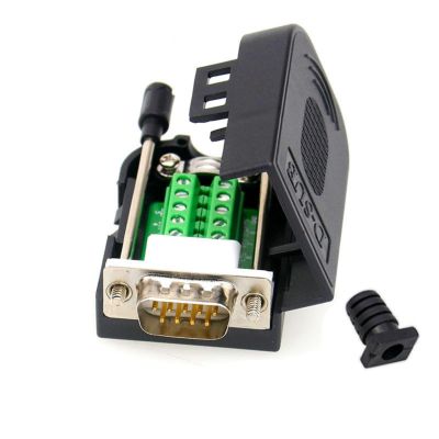 YSJJZRL DB9 Serial Adapters No Soldering Needed D-SUB 9-pin RS232 RS485 Adapter to Terminal Connector Signal Module (Male-Band Screw Tail Sleeve)