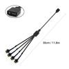 1-to-4 ARGB Splitter Cable, 5V 3-pin to JST SM 3Pin Female Adapter Cable, 5V 3-Pin Digital Addressable RGB Splitter Cable, 1 to 4 Female ARGB Cable, 11.8 Inches, 1-Pack view 3