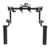 Universal 15mm Rosette Handle Set for DSLR Video Camera Shoulder Mount Rigs, with Adjustable Dual Handle System, 3/8in 1/4in Expansion Holes, Quick Mount view 1