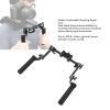 Universal 15mm Rosette Handle Set for DSLR Video Camera Shoulder Mount Rigs, with Adjustable Dual Handle System, 3/8in 1/4in Expansion Holes, Quick Mount view 2