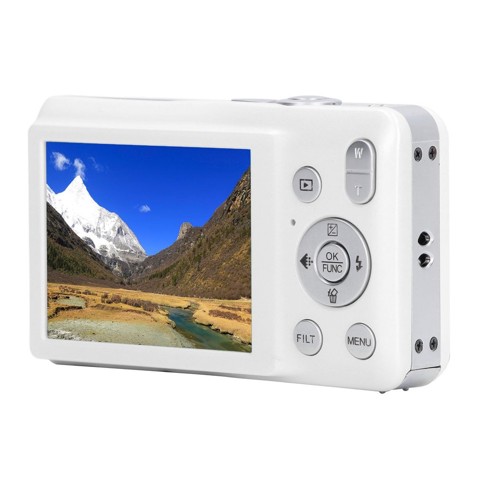 8K Digital Camera, 2.7inch 68MP Vlogging Selfie Dual Screen Camera with 16X Digital Zoom, 20 Built in Beauty Filters, 750mAh Digital Video Camera for Vlogging (White)
