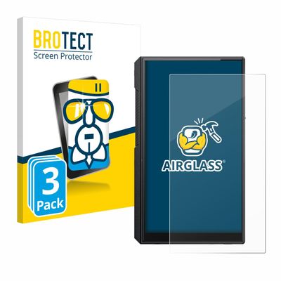 brotect Glass Screen Protector Film compatible with FiiO M11s (3 Pack) - Glass-Foil 9H Protection [Scratch Resistant, High Clarity]