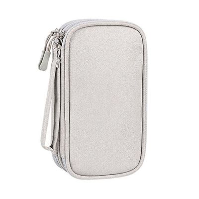 Electronic Organizer Case for Cables Earphones Usb Drives Compact Travel Storage Bag Grey for Home Office Travel Cord Management