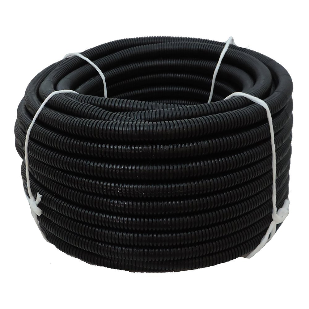 1.5 in. x 100 ft Shurtek Flexible Corrugated Black HDPE Non Split Tubing Wire Loom