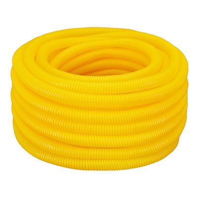 1/2 in. x 100 ft Shurtek Flexible Corrugated Yellow HDPE Non Split Tubing Wire Loom