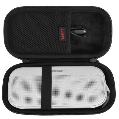 ZUJFPL Hard EVA Case Compatible with Bose SoundLink Flex 2nd Gen/Bose SoundLink Flex Bluetooth Speaker, Waterproof, Shockproof and Dustproof Carrying Travel Speaker Case - Black