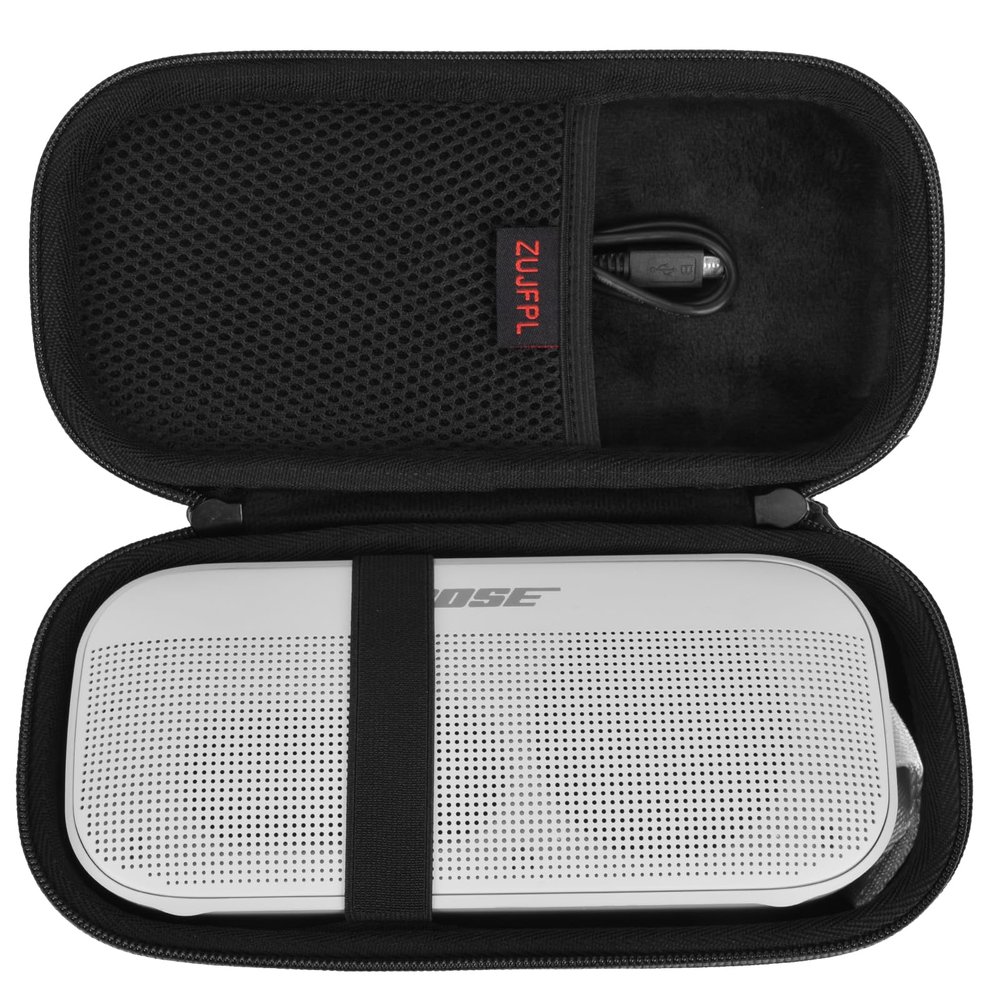 ZUJFPL Hard EVA Case Compatible with Bose SoundLink Flex 2nd Gen/Bose SoundLink Flex Bluetooth Speaker, Waterproof, Shockproof and Dustproof Carrying Travel Speaker Case - Black