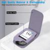 MEDMAX PU Leather Protective Case for Freestyle Libre 3 2 / Libre Reader, Lightweight Shockproof Diabetic Storage Carrying Case with Carabiner Clip and Handle (Lilac Purple) view 3