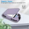 MEDMAX PU Leather Protective Case for Freestyle Libre 3 2 / Libre Reader, Lightweight Shockproof Diabetic Storage Carrying Case with Carabiner Clip and Handle (Lilac Purple) view 4