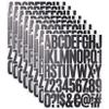 8 Sheets Letter Number Stickers, 2 Inch Vinyl Alphabet Stickers, Self-Adhesive Punctuation Letter Number Sticker for Mailbox, Scrapbooking, Decoration, Craft, Arts, DIY, Decor- Black view 1