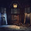 BELECO 15x10ft Fabric Ruined Mansion Halloween Photography Backdrop Scary Haunted House with Bones and Skulls Dark Misty Forest Background for Halloween Theme Party Decorations Photo Studio Props view 1