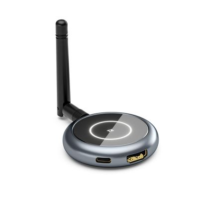 AIMIBO Wireless HDMI Transmitter, Turn i-Pad into a Second Screen, Up to 4 Phones/Tablets, Extend Laptop Screen, Stream 1080P Video & Audio from HDMI Devices to iOS/Android Devices with RScreen App