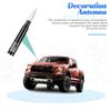 BESULEN American Flag Car Antenna, 5.5 Inch AM/FM Radio Short Antenna with 9 Screws Adapter & 2 Rubber Rings, Universal Aluminum Antenna, Auto Replacement Accessories for Pickup Truck SUV (Silver) view 3