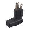 JORINDO NEMA 5-15P to IEC320 C13 AC Power Converter,American Standard 3-pin Plug to C13 3-Hole Power Converter PlugL-Shape USA 5-15P Male 3 Prong to C13 Female Laptop Power Adapter Plug view 2