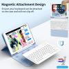 GKABXY Case with Keyboard for iPad 10.2 inch 2021/2020/2019, iPad 9th/8th/7th Generation Detachable Bluetooth Keyboard Cover with Pencil Holder, Multi-Angle Stand for Study/Office/Travel (Sky Blue) view 4