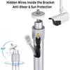 AlfaView Extendable Mounting Pole for Security Camera, 20cm-40cm Telescopic Mounting Pole with 1/4" Thread Adapter, Universal Aluminum Ceiling Wall Mount for Dome Bullet Camera (Silver) view 4