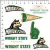 Wright State University 8ct Vinyl Large Deluxe Stickers Variety Pack - Laptop, Water Bottle, Scrapbooking, Tablet, Skateboard, Indoor/Outdoor - Set of 8 view 2