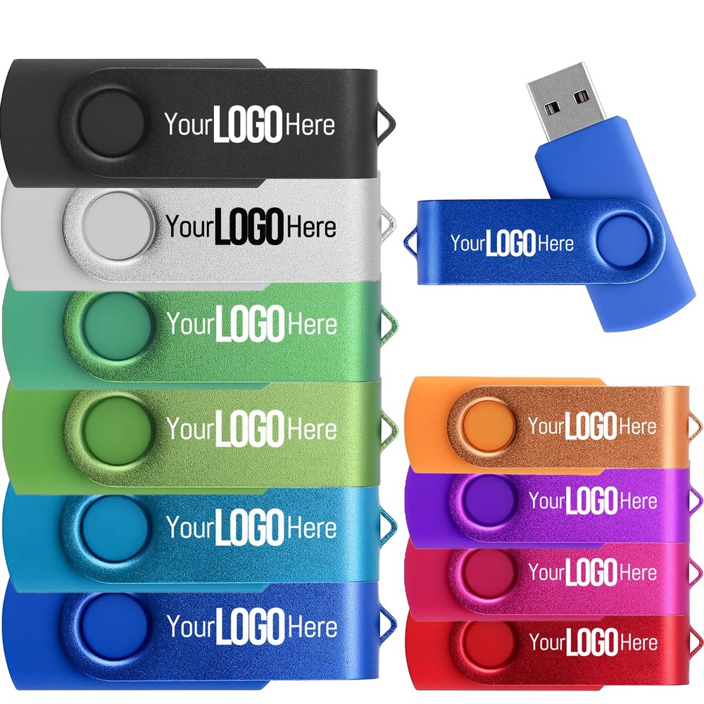 Custom USB Flash Drive 16GB 3.0 200 Pack, Customize USB Drives 16 GB Print with Logo Text or Image Customized Thumb Drives as Promotional Favorsd, Branding Made with JBOS Personalized USB Sticks