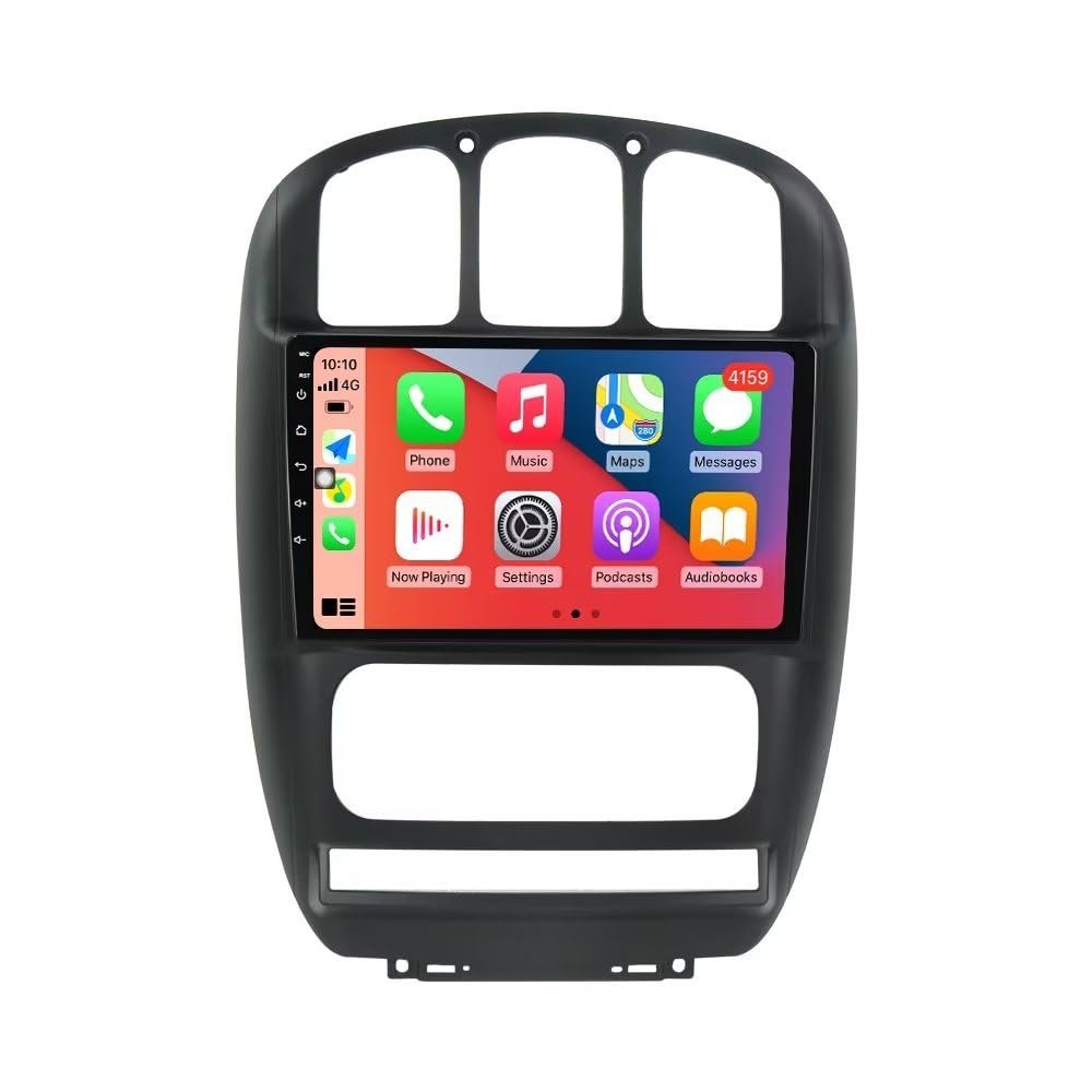 10.1" 2+32GB Touch Screen Android 12 Car Radio for Dodge Caravan 4 Chrysler Voyager RG RS Town & Country RS 2000-2007 Stereo Dash Kit Built-in Car-Play Android Auto GPS Navigation