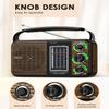 Audiocrazy AM FM Portable Shortwave Radio with Bluetooth,Plug in Wall or Battery Powered,Rechargeable Radio with Strong Recepiton,Headphone Jack,SD/USB Slot,Good for Home Seniors Elderly view 3