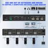 4 Port HDMI Dual Monitor KVM Switch, Supports EDID, 4K 60Hz KVM Switch 2 Monitors 4 Computers, with Audio Microphone Output and 3 USB 2.0 Ports, PC Monitor Keyboard Mouse Switcher for 4 PCs view 2