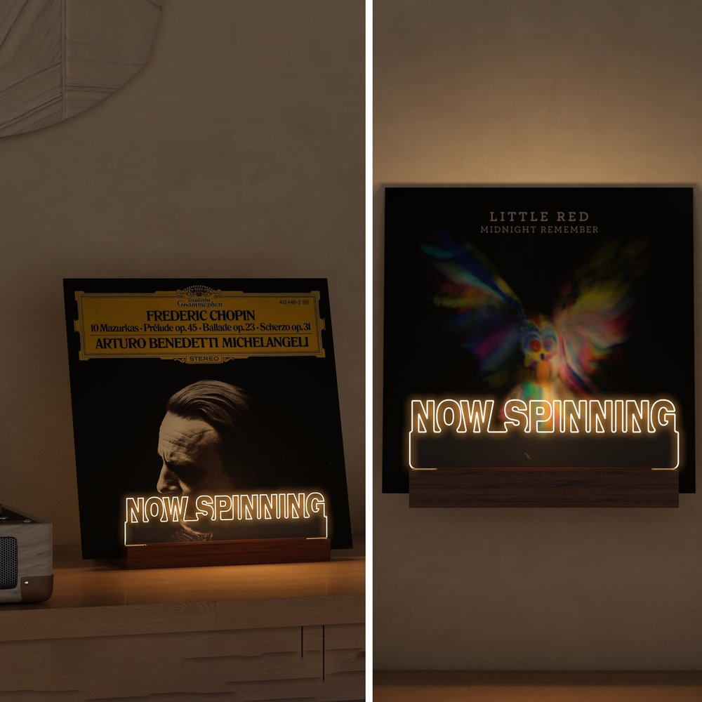 Ammonite Light up Now Spinning Vinyl Record Stand