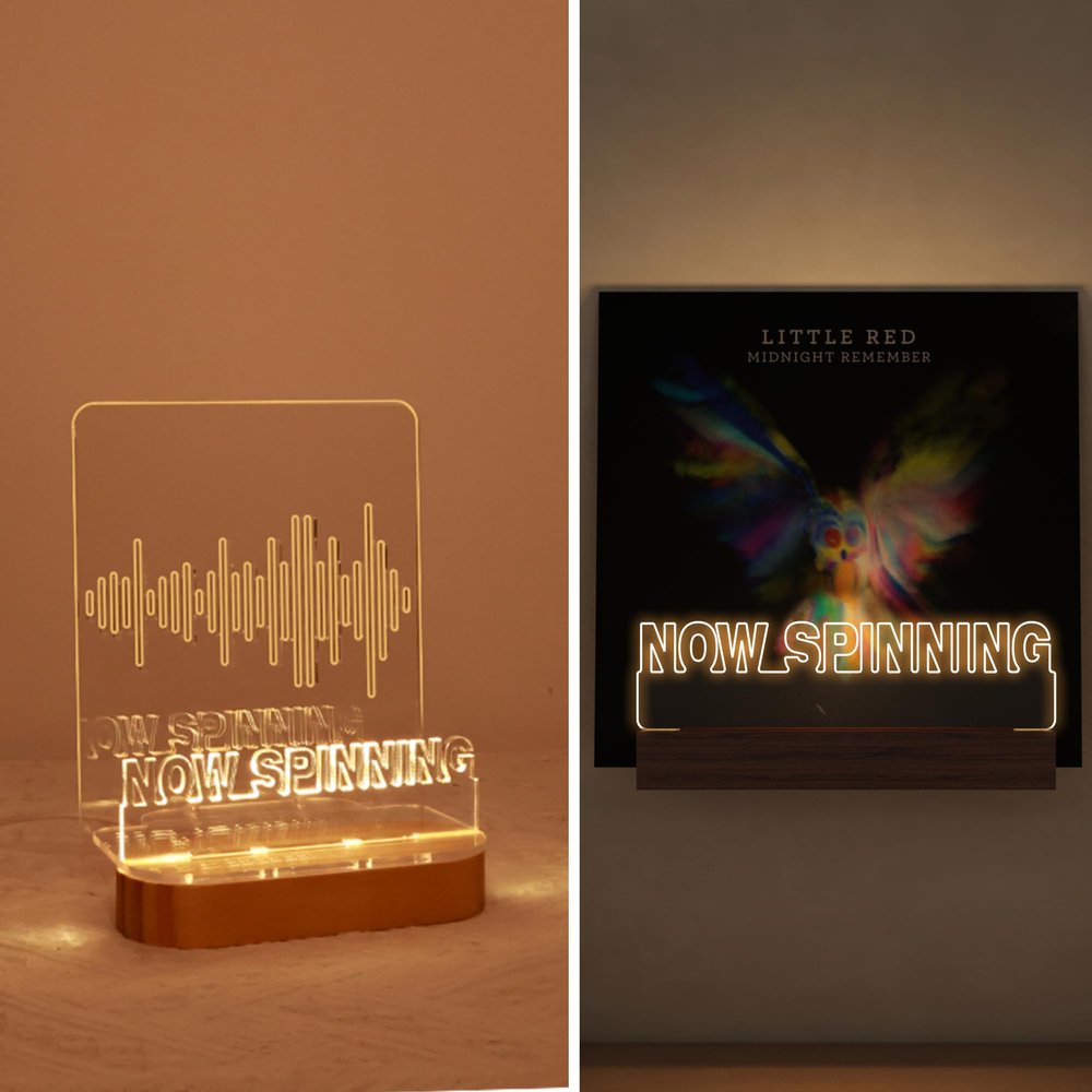 Ammonite Light up Now Spinning Vinyl Record Stand