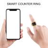 Bluetooth Finger Ring Counter,0.49in Smart Rechargeable Step Counting Ring,Pedometer Ring for Men Women,Smart Ring with Vibration Reminder,for Android 5.1,iOS 10.0 or Later,18mm view 4