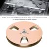 5 Inch Takeup Reel, Open Reel Aluminum Alloy Takeup Reel, 3 Wind Resistance Holes, 1/4 Empty Tape Reel for Opening Machine Part (Gold) view 4