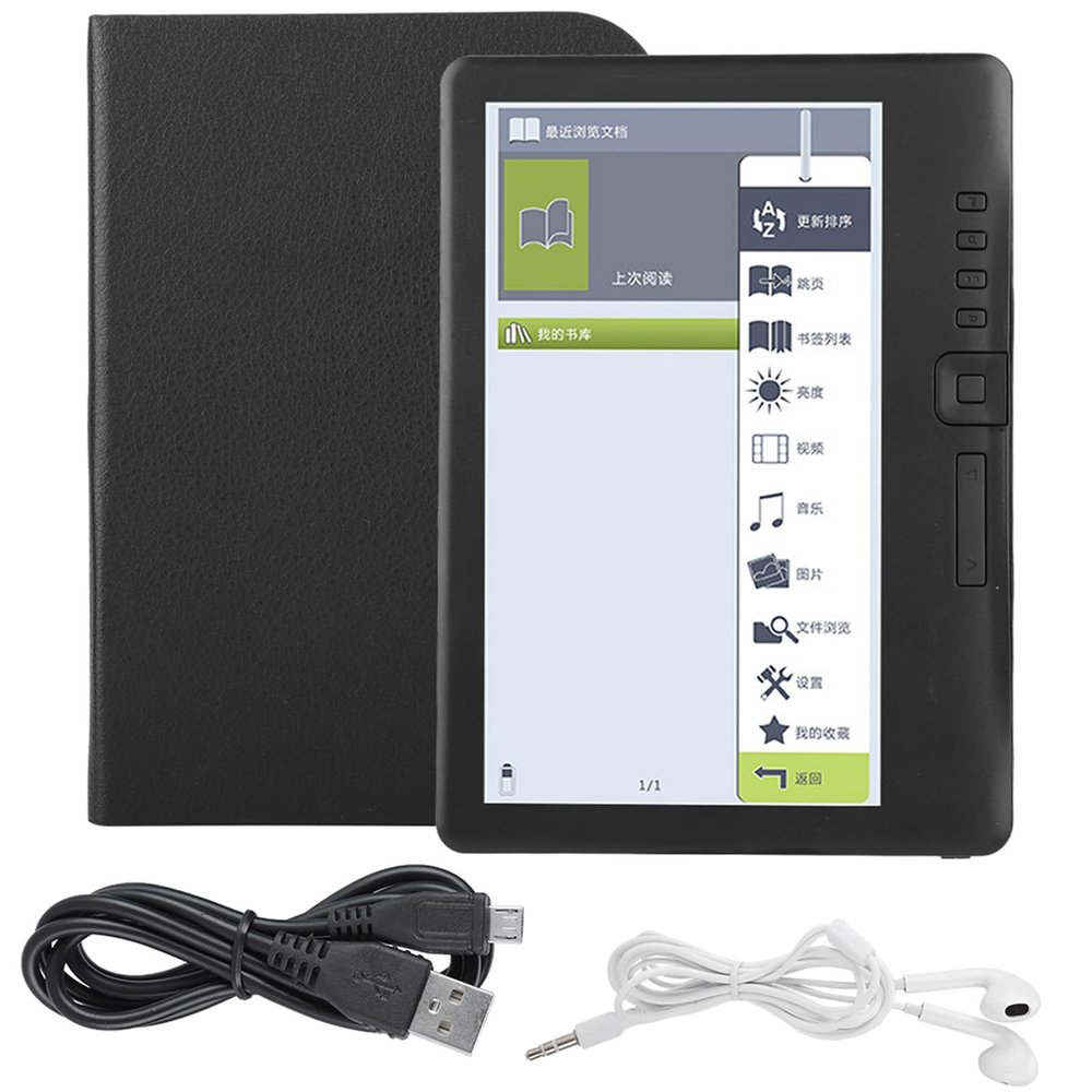 Ebook Reader Book Read BK7019 7 Inch Portable E Book Reader Colorful Screen Support TF Card (4G Memory)