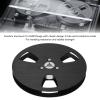 5 Inch Takeup Reel, Open Reel Aluminum Alloy Takeup Reel, 3 Wind Resistance Holes, 1/4 Empty Tape Reel for Opening Machine Part (Black) view 4