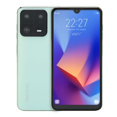 6.3 Inch Ultra HD Screen 4GB RAM 64GB ROM 8MP and 24MP Camera Face Recognition 3G WiFi GPS Mobile Phone for Android 12 US Plug 100V to 240V (Green)