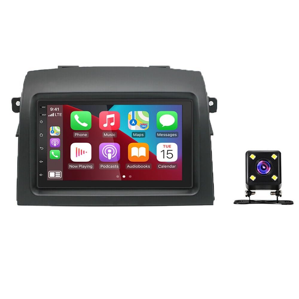 Android Car Stereo, Slakerbe 2G+32G Built-in Carplay Android Auto GPS Navigation 7 Inch Touchscreen with Free Backup Camera WiFi Mic 2+32GB Fit For Sienna2004-2010 Car Stereo