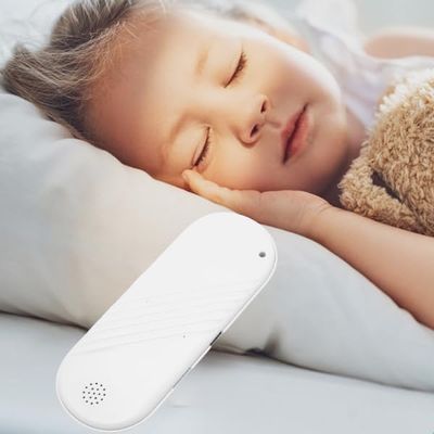 Bluetooth Pillow Speaker, Bone Conduction Sleep Aid with Stereo Deep Bass, Dual Sound Modes, Timing Function, 20H Play Time, Mini Bone Conduction Speaker for Relieve Stress (White)