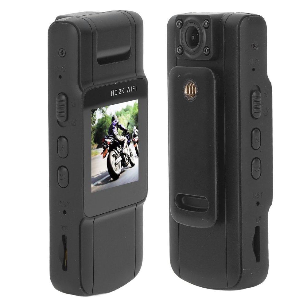 Tangxi 2K Ultra HD Wearable Camcorder, Mini Clip Video Camera Body Worn Camera, HD Night V Law Enforcement Camera, Easy to Use for Hiking, Riding and Pets Walking