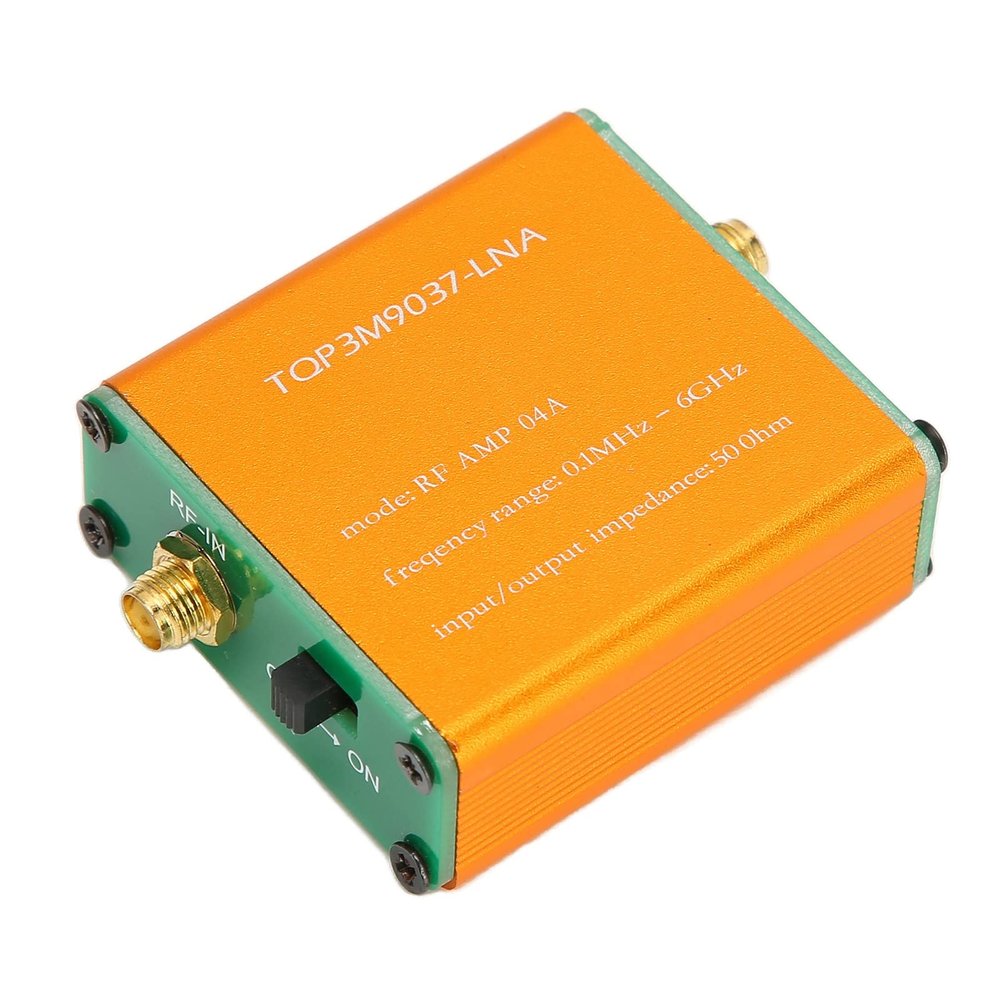 RF Amplifier, 0.1MHz6GHz Full Band Low Noise Amplifier, 1.95GHz 20dB High Gain LNA RF Power Preamplifier Module, 50 (2500mAh Li Ion Battery)
