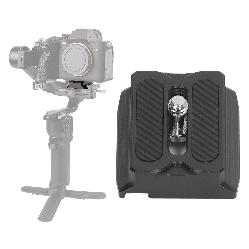 Quick Release Plate, Aluminum Alloy Camera Quick Mounting Plate Adapter, for RS3 RS 3 Mini RS 3 Pro RS 2 RSC 2 Stabilizer