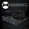 SUNGOOYUE USB3.0 Audio Floppy Front Panel, 3.5inch 2 USB3.0 Interfaces with Mic Audio - Ni and Gold Plated Terminal view 3