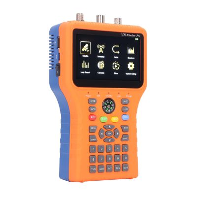 V8 Digital Satellite Finder, 4.3inch LCD Screen Display Meter Satellite and TV Finder with Function TV Antenna Strength Meter Finding Meter