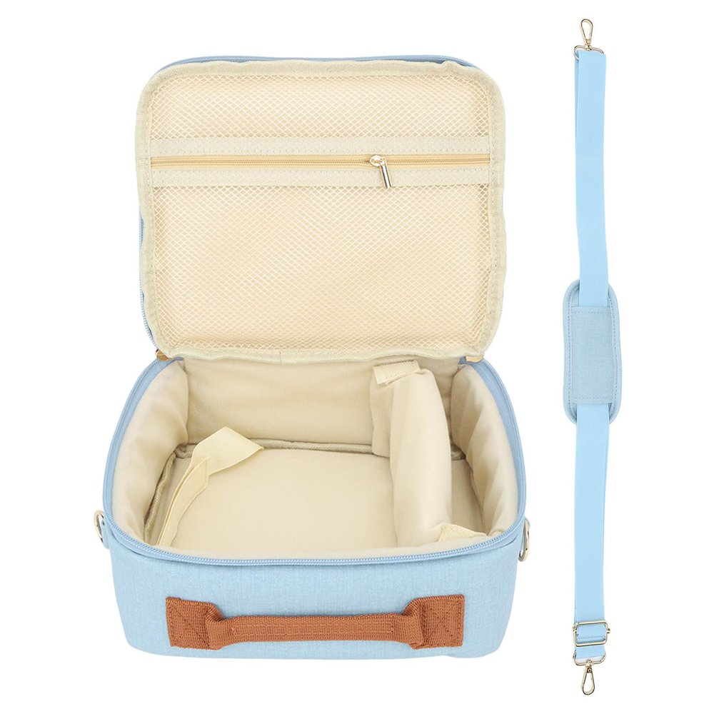 Camera Bag for, Thickened Camera Protective Case Large Capacity with Adjustable Strap for CP910 1200 1300 DSLR, Portable Travel Storage Cover Bag with Handle Zipper (Blue)