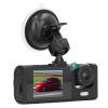 Car Dash Cam, Front Rear Inside 3 Lens Dashboard Camera Recorder with Clear Night Vision Loop Recording, 2.0 Inch Screen, 24 Hours Parking Mode view 1