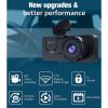 Car Dash Cam, Front Rear Inside 3 Lens Dashboard Camera Recorder with Clear Night Vision Loop Recording, 2.0 Inch Screen, 24 Hours Parking Mode view 3