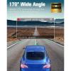 Car Dash Cam, Front Rear Inside 3 Lens Dashboard Camera Recorder with Clear Night Vision Loop Recording, 2.0 Inch Screen, 24 Hours Parking Mode view 4