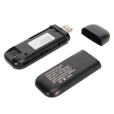 Portable 4G LTE USB Mini Router, 4G 150Mbps Mobile Internet Devices, Unlocked 4G dongle with High Safety, Simple Use for Travel Home Office (Black)