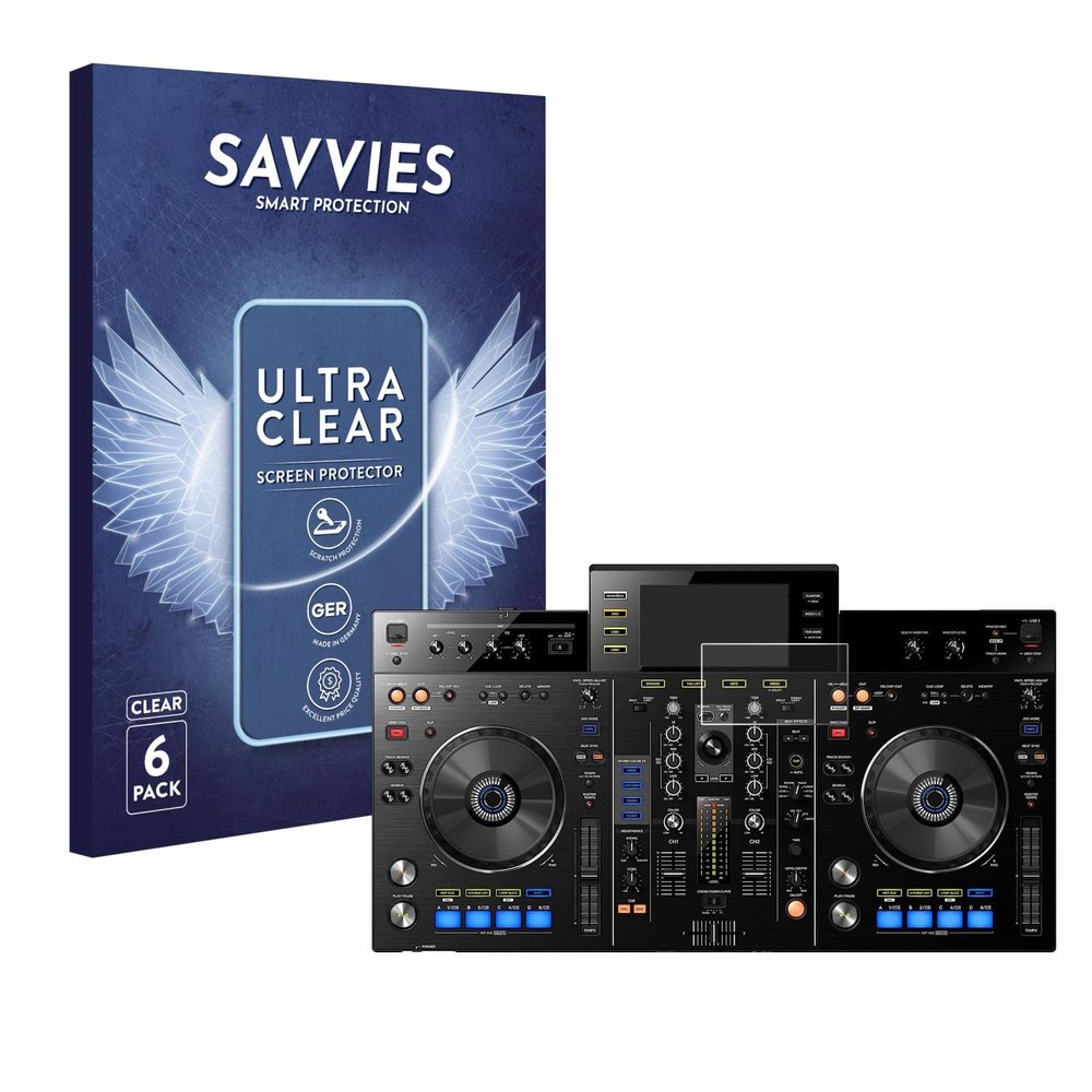 savvies Screen Protector compatible with Pioneer XDJ-RX Protection Film Clear 6-Pack