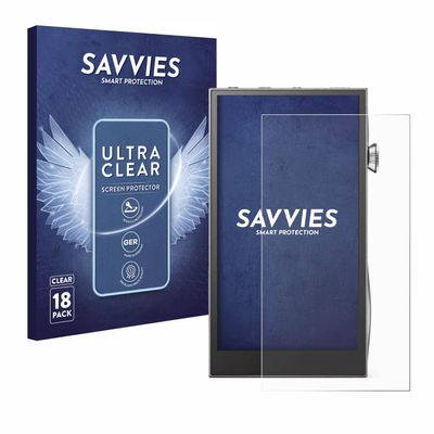 savvies Screen Protector compatible with Astell&Kern A&futura SE300 Protection Film Clear 18-Pack
