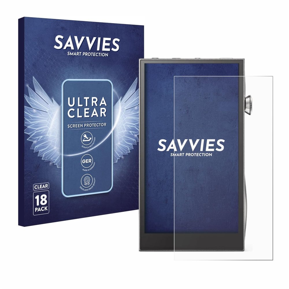 savvies Screen Protector compatible with Astell&Kern A&futura SE300 Protection Film Clear 18-Pack