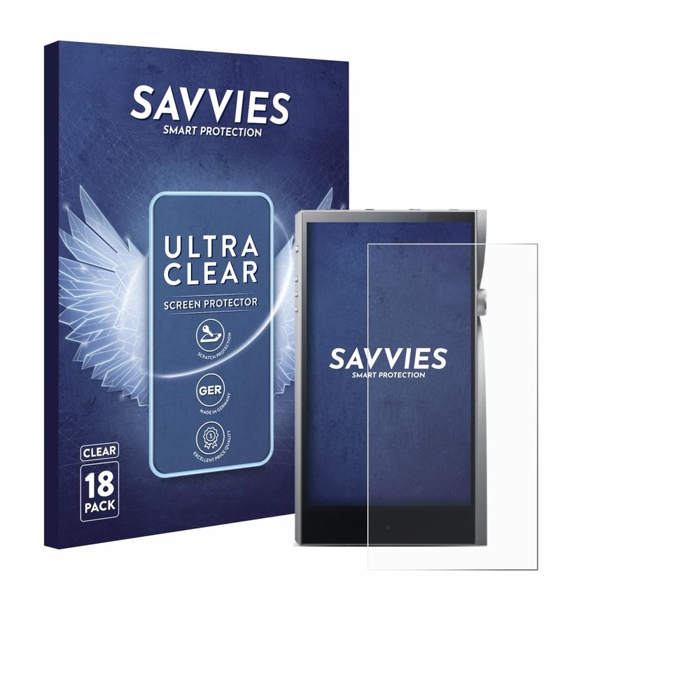 savvies Screen Protector compatible with Astell&Kern A&futura SE200 Protection Film Clear 18-Pack
