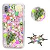 STENES Sparkle Case Compatible with Samsung Galaxy Z Fold 5 5G Case - Stylish - 3D Handmade Bling Cactus Flowers Rhinestone Crystal Diamond Design Girls Women Cover - Pink view 2